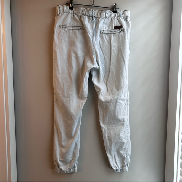 Roxy Light Wash Denim Joggers, Women's Large, Elastic Waist, Beach Pant - Picture 2 of 11